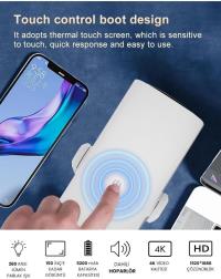 GLR K2  Pan-Tilt Lambalı Projeksiyon 4K Destekl Bluetooth 5.2 Android 11.0 Otomtik Odaklamalı Akıllı Taşın+pili projeksi - 6